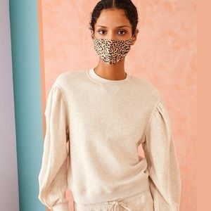 NWT Ulla Johnson cheetah face mask